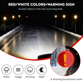 DwelSpire close-up of double-sided reflector head for nighttime visibility