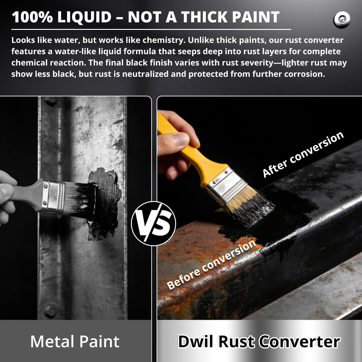 DWIL pouring fluid close-up showing high-flow texture and deep-penetration benefit