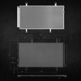 DWVO condenser aluminum core close-up highlighting multi-louvered fins for improved cooling