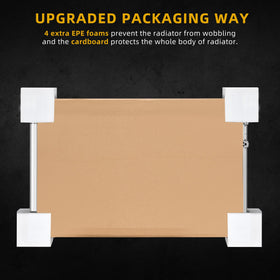 DWVO condenser packaged with corner foam to protect unit during shipping and reduce damage