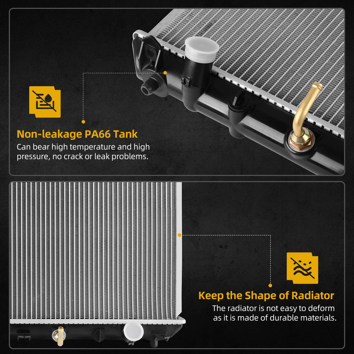 DWVO TIG-weld detail on end tank showing leak-resistant strength