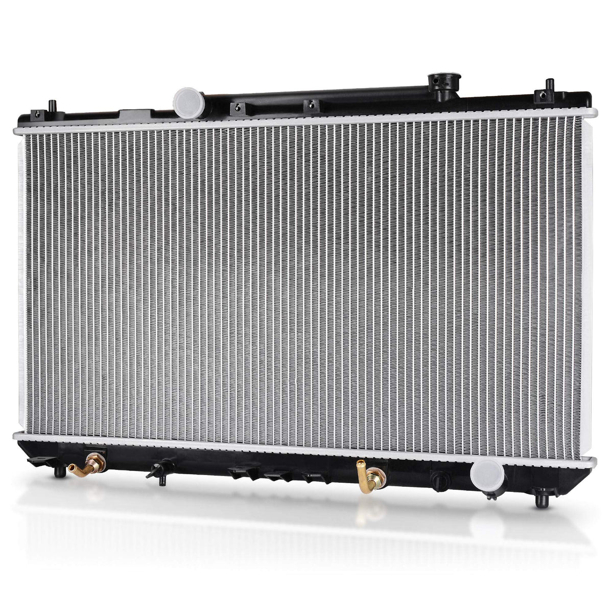 DWVO front view radiator showing complete assembly and fitment benefit
