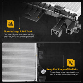 DWVO inlet and outlet tanks detail showing reinforced PA66 GF30 durability