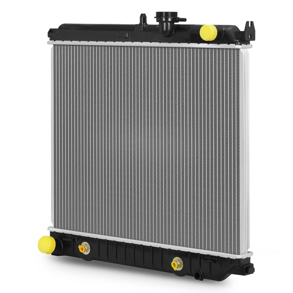 DWVO radiator front assembly showing mounting points and fitment benefit