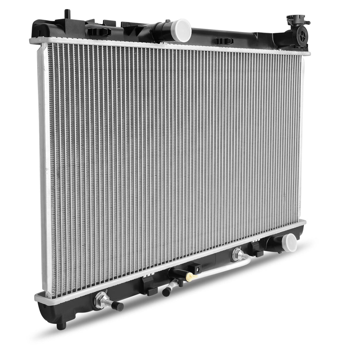 DWVO radiator front view showing mounting points and fitment benefits