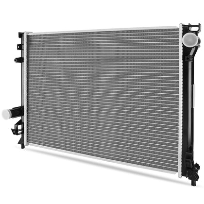 DWVO radiator front view showing OEM-fit mounting points and reliable replacement