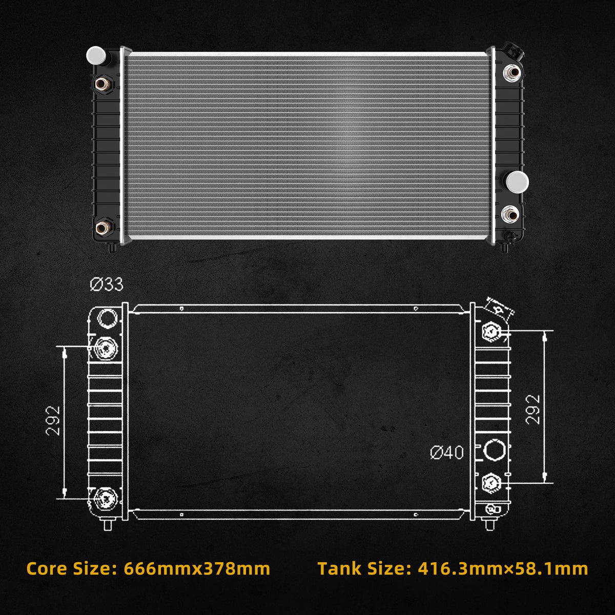 DWVO radiator in protective foam packaging preventing damage during shipping for reliable delivery