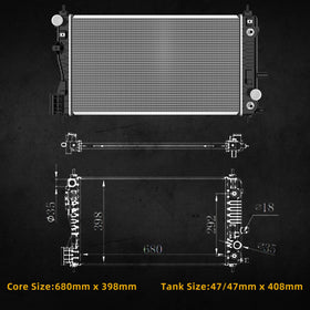 DWVO radiator in protective foam packaging preventing shipping damage