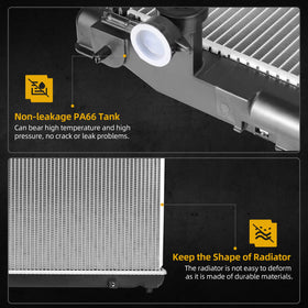 DWVO radiator inlet and outlet tank detail showing durable construction