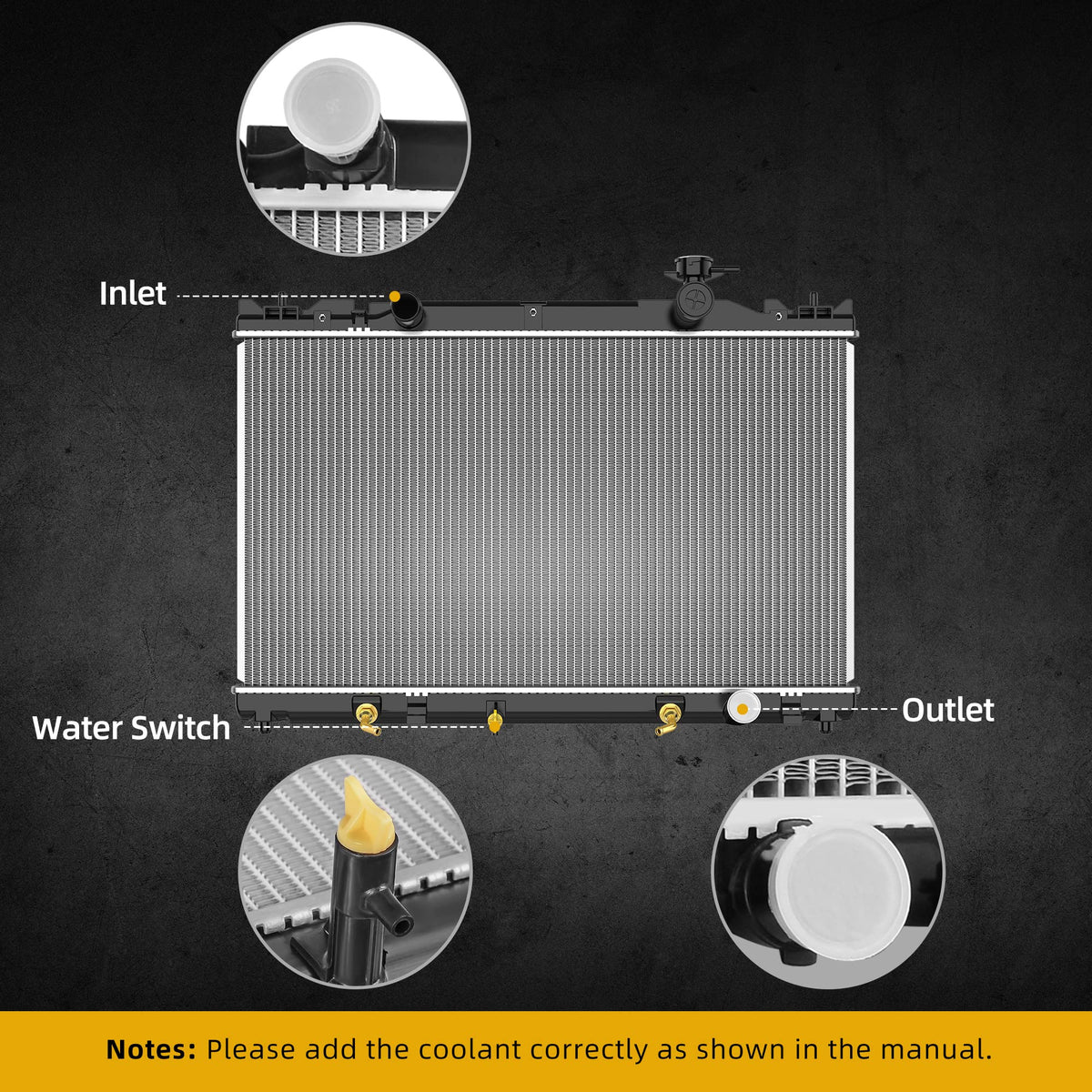 DWVO radiator packed with fixed foam corners to prevent bending during shipping