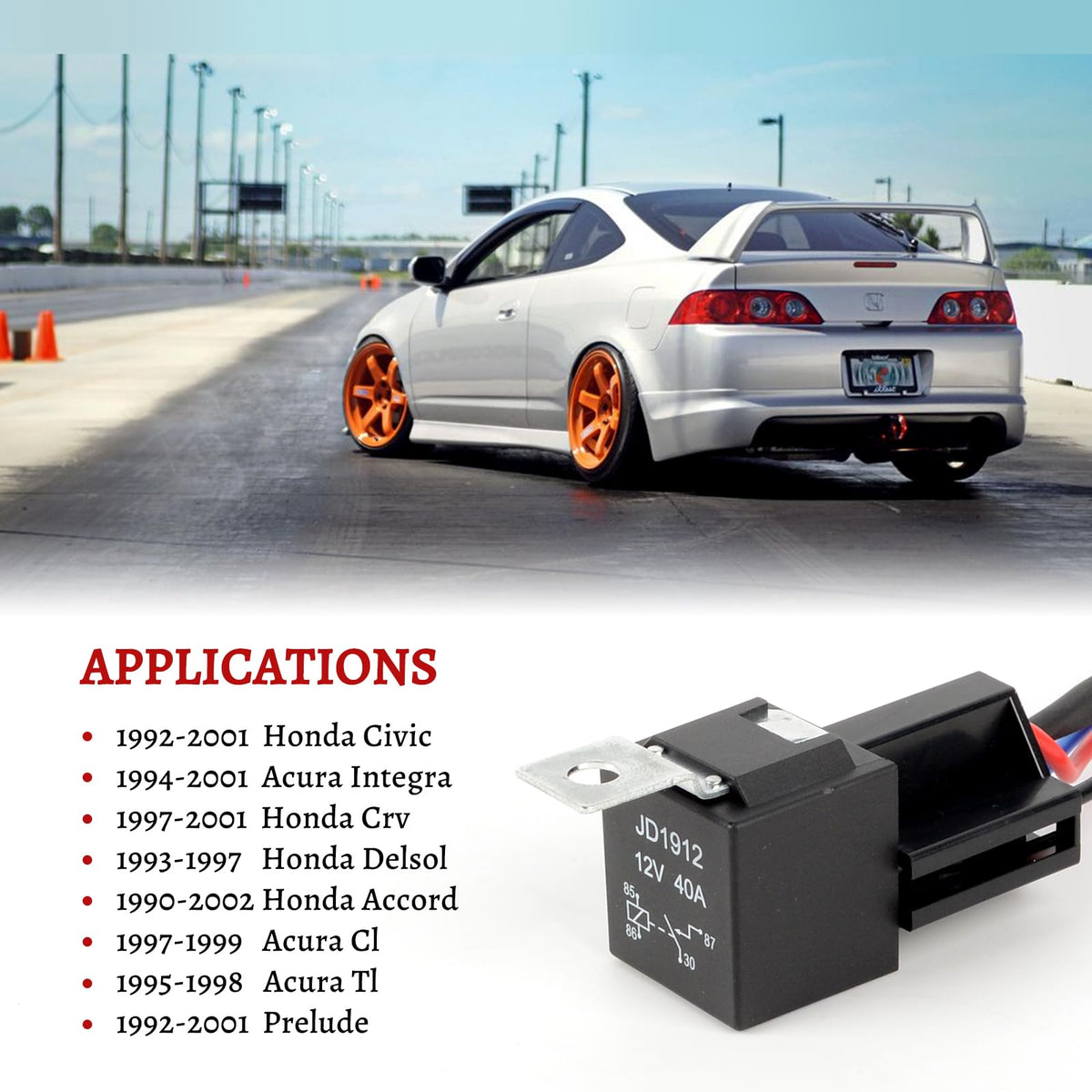 DXGTOZA relay close-up detail illustrating robust Bosch-style build and terminals