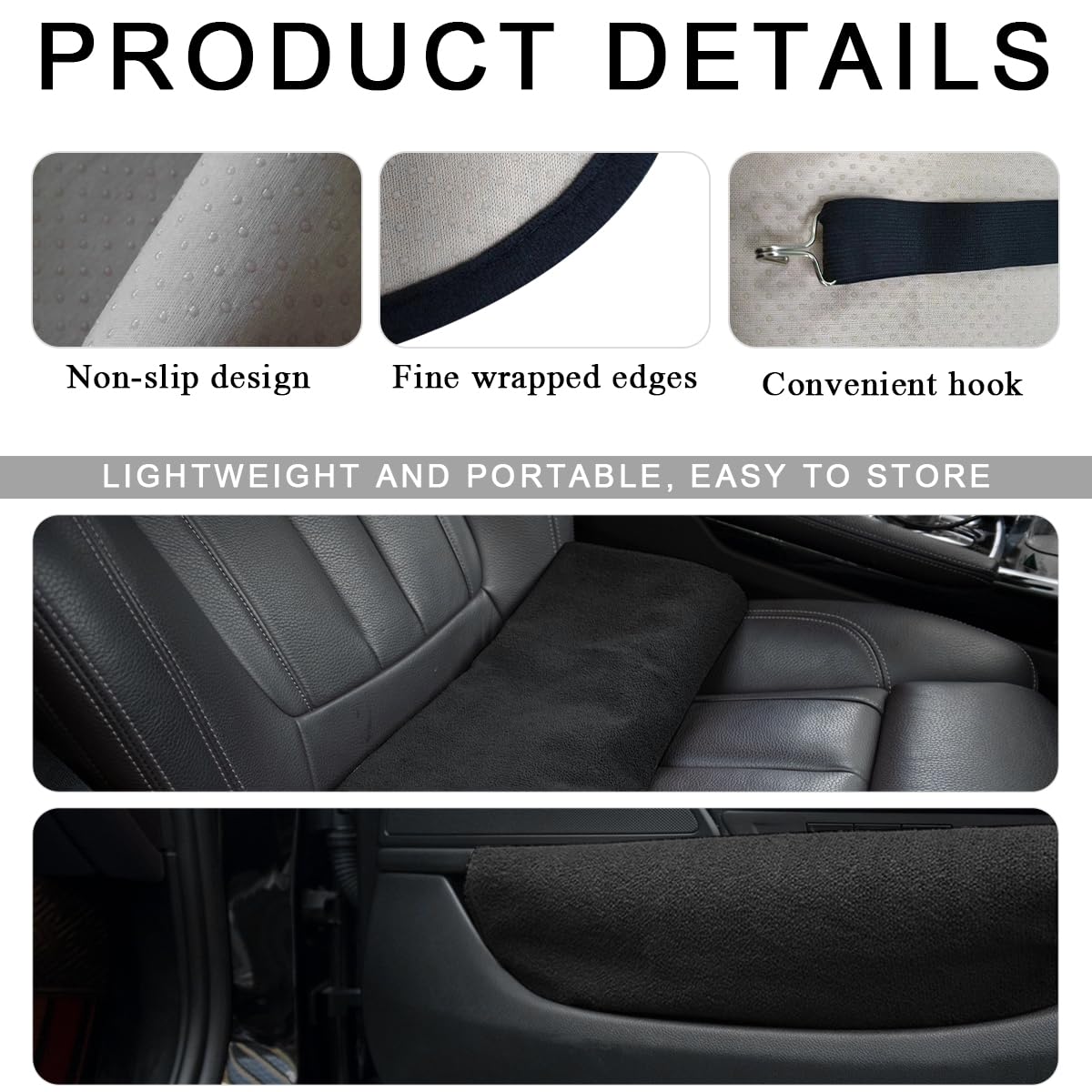 DXNQ non-slip backing detail showing neoprene granules for grip