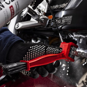 DYC DAIYOKI chain installed on mini bike rear sprocket for real-world fit