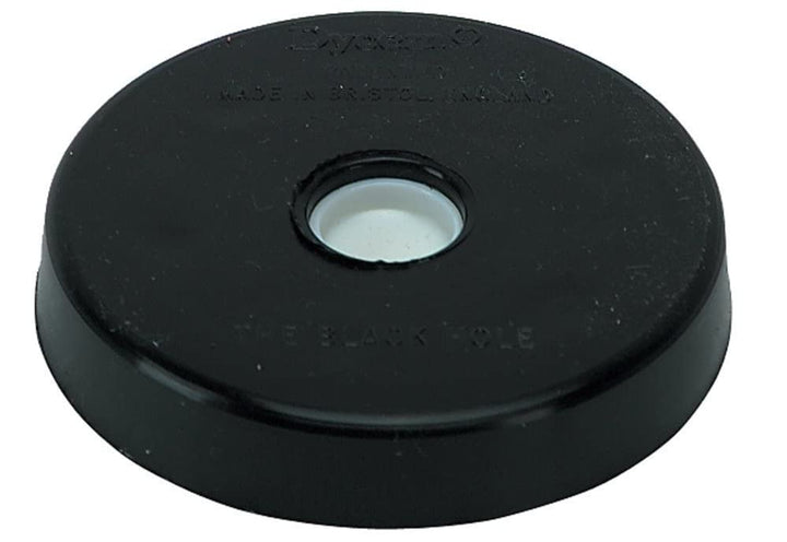 Dycem Black Hole cello mat front view showing secure spike grip and floor protection