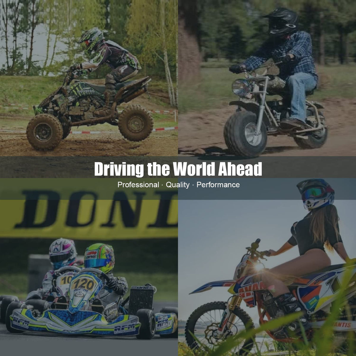 DYCTAHO 428H fitted on dirt bike in mud showing rugged performance and reliability