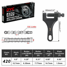 DYCTAHO five master links and clips laid out for quick replacement and spare convenience