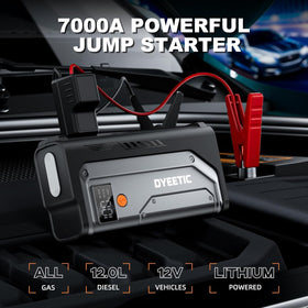 Dyeetic smart jumper cables detail with Force Start button for safer starts
