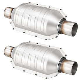 Dylannet catalytic converter front view showing stainless shell and EPA-compliant labeling for reliable performance