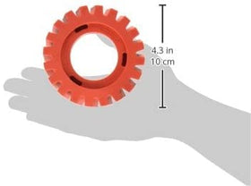 Dynabrade close-up of serrated RED-TRED texture highlighting cooling grooves and reduced clogging