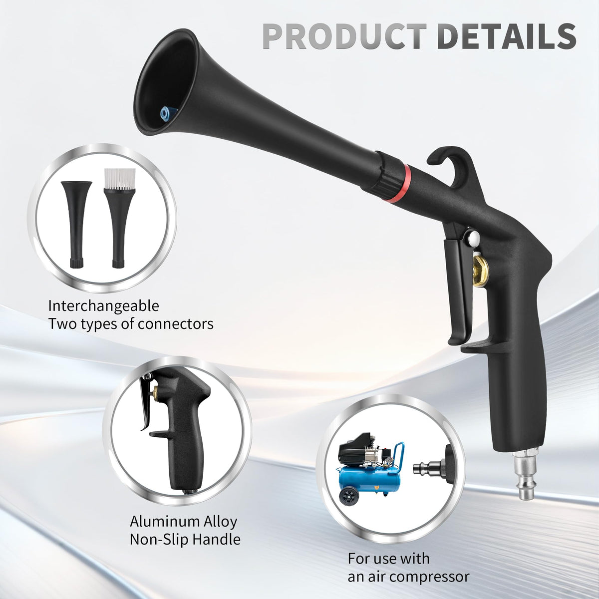 Dynaiency connection and thread detail, secure fit reduces leaks