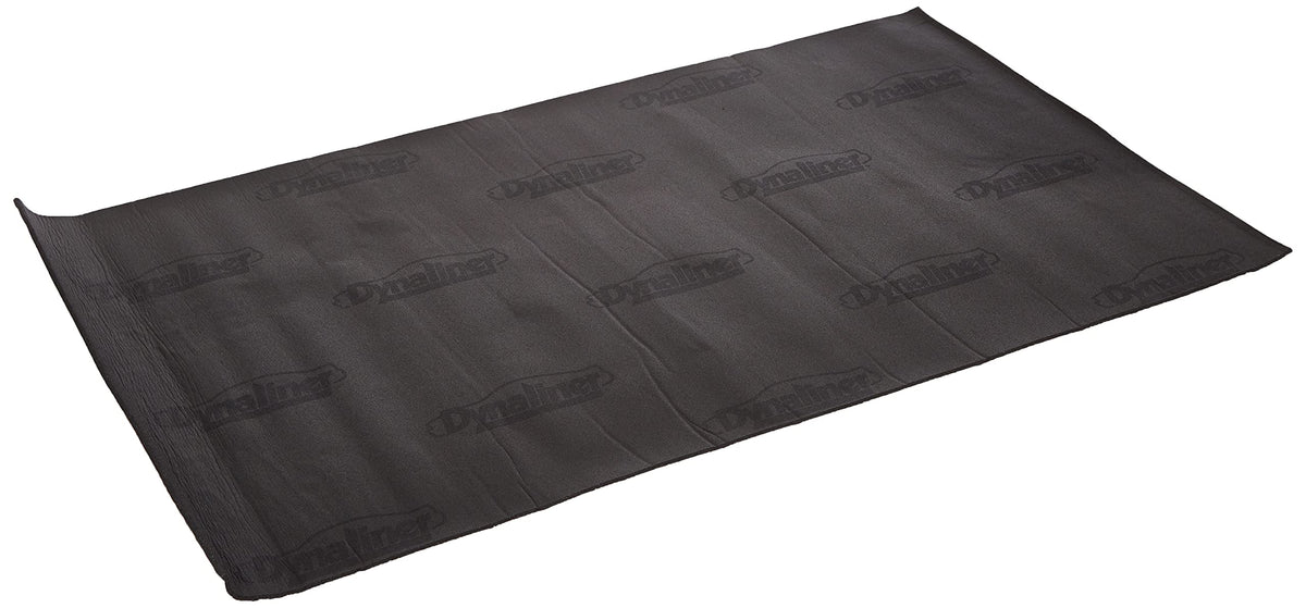 Dynamat Dynaliner installed on car floor reducing noise and insulating cabin temperature