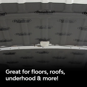 Dynamat Dynaliner next to ruler for scale showing true dimensions and coverage clarity