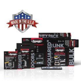 Dynamat product packaging with Made in USA label signaling trusted quality
