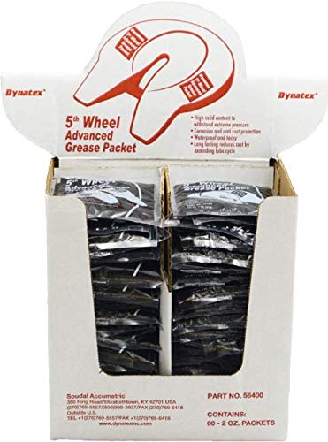 Dynatex 5th Wheel Grease packet front view showing easy-tear packet for quick application