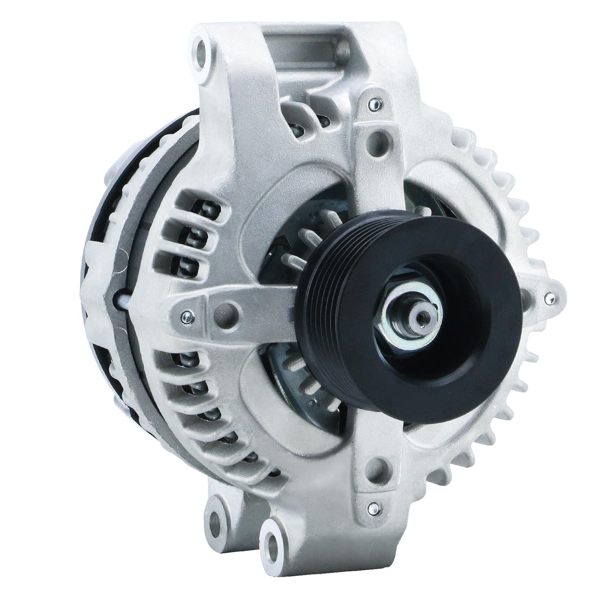 DynaVim Parts alternator front view showing pulley and housing for accurate fit