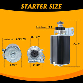 DynaVim Parts starter in robust packaging with warranty card for buyer confidence