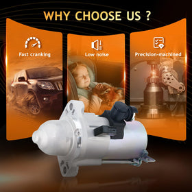 DynaVim Parts starter side profile illustrating compact design for easy installation