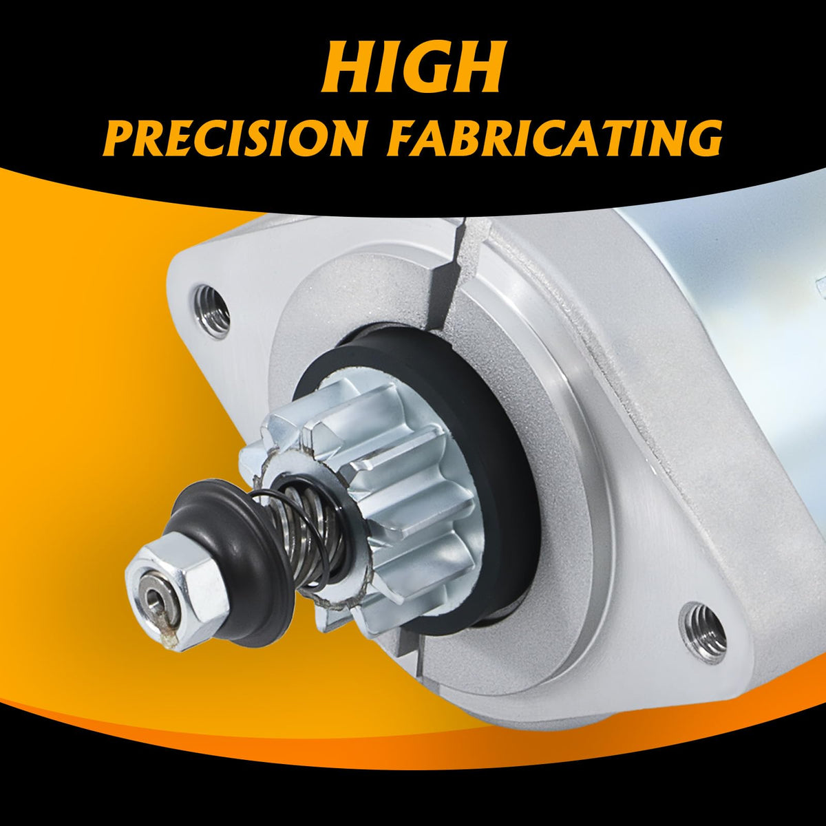DynaVim Parts starter held by hands to show scale and installation ease