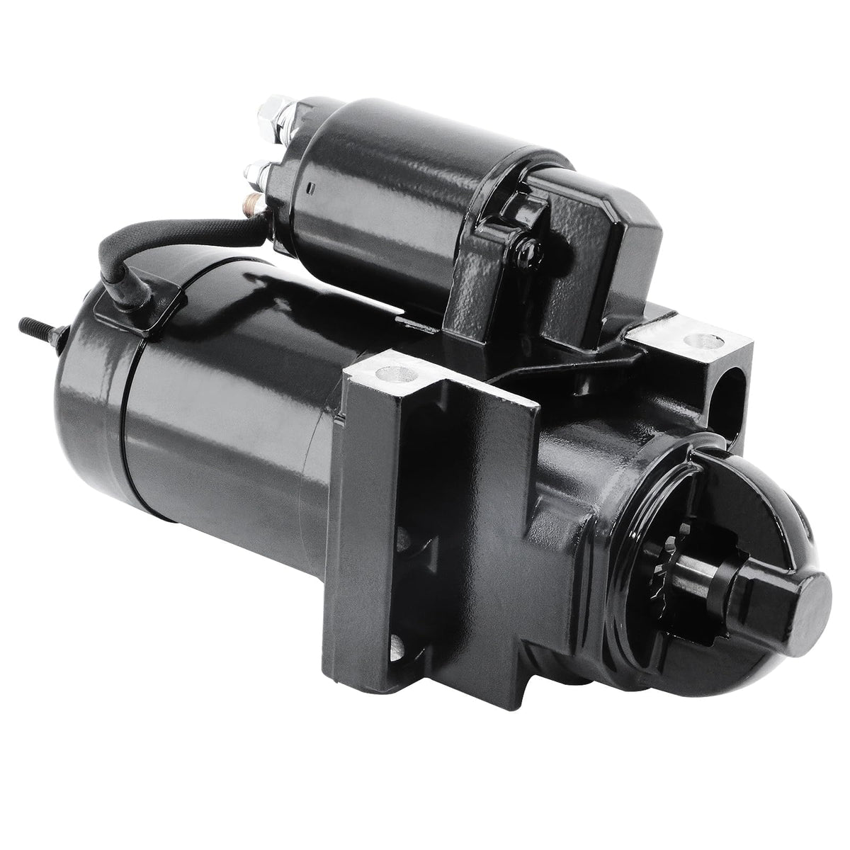 DynaVim starter front view showing compact housing and durable finish benefit reliable fit