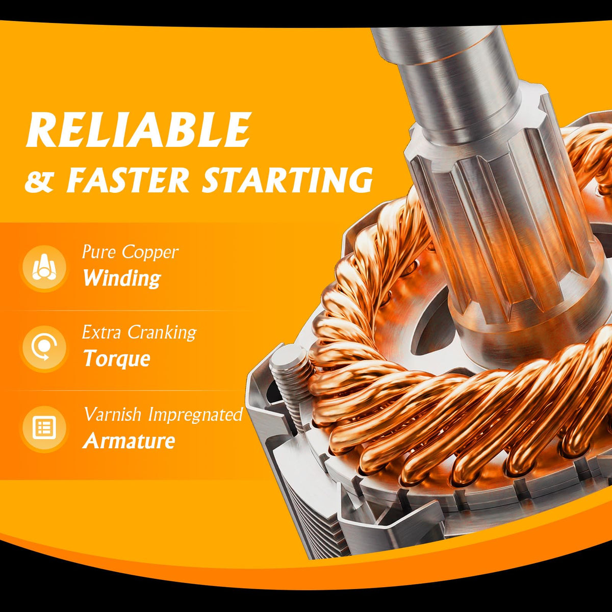 DynaVim Parts gear drive detail showing hardened teeth for consistent cranking benefit