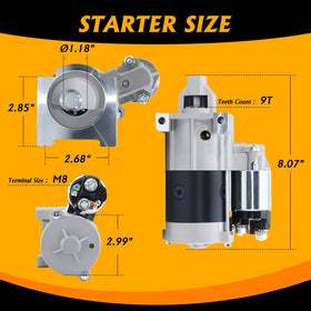 DynaVim starter installed on tractor illustrating proper fit and function