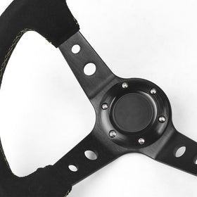 Dyno Racing size comparison with ruler showing compact 350mm diameter
