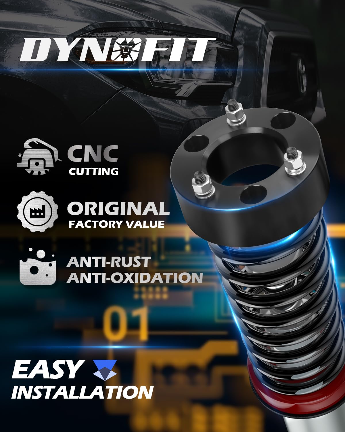 dynofit forged aluminum close-up highlighting durable machining and strength