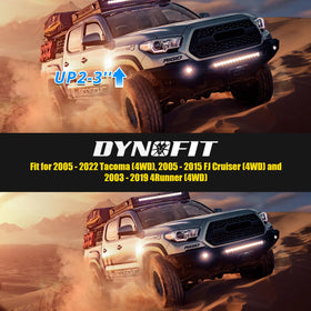 dynofit installed under Tacoma, reduces CV angle and vibration