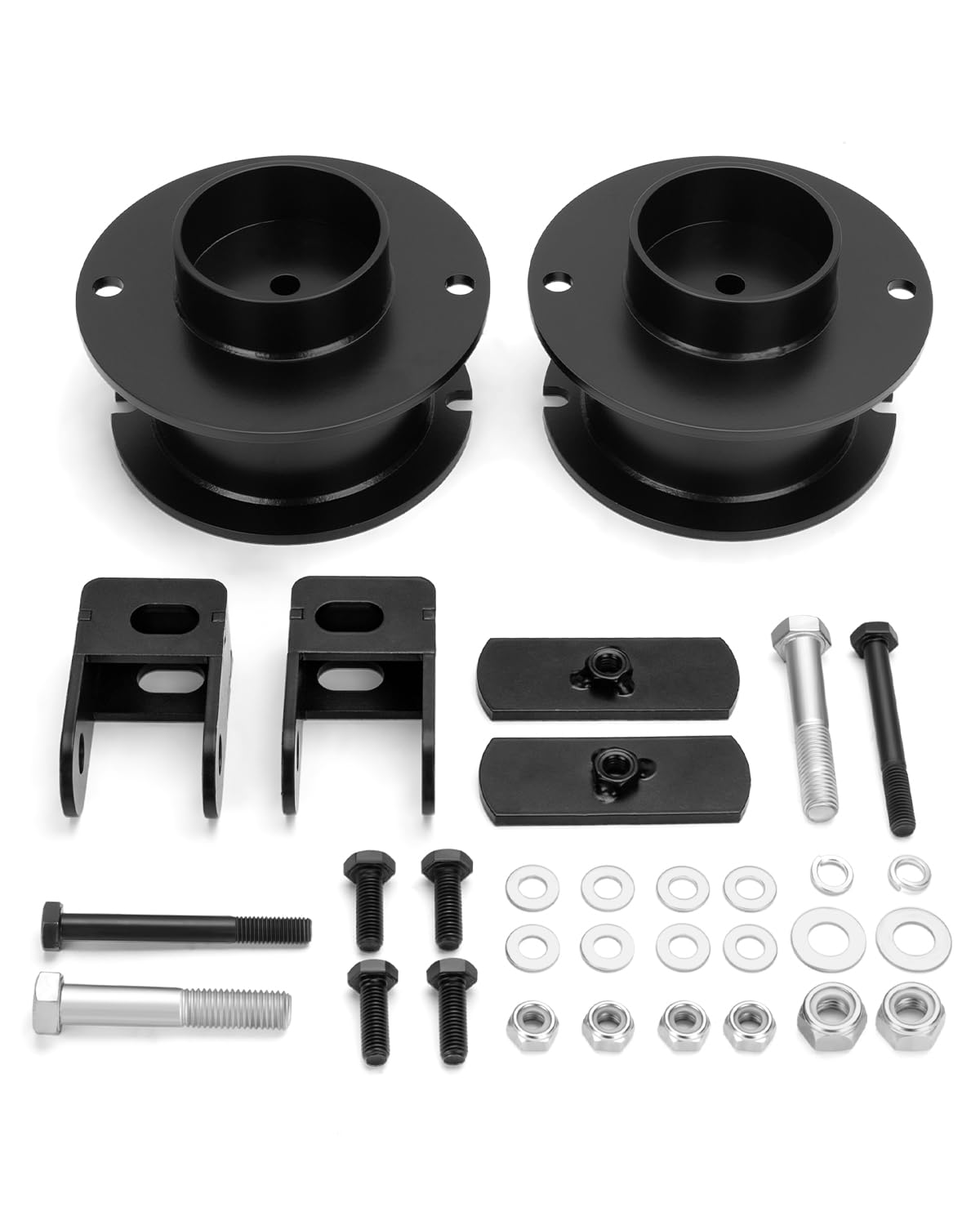 dynofit front lift kit in packaging showing all components and quick install benefit