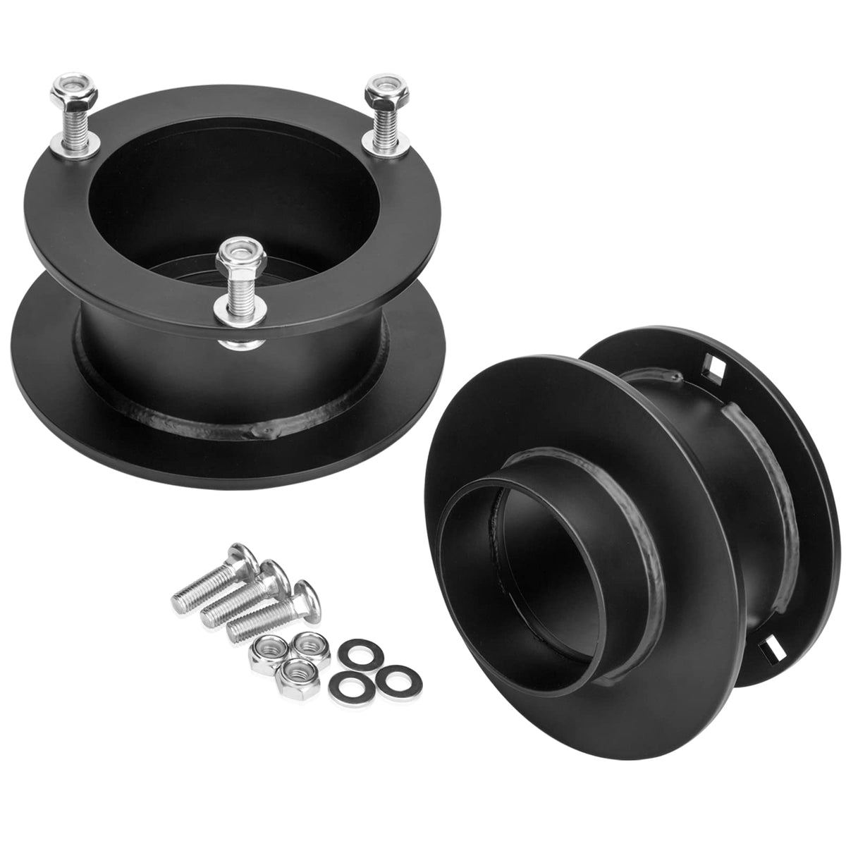 dynofit front spacers on packaging showing kit contents and easy bolt-on benefit
