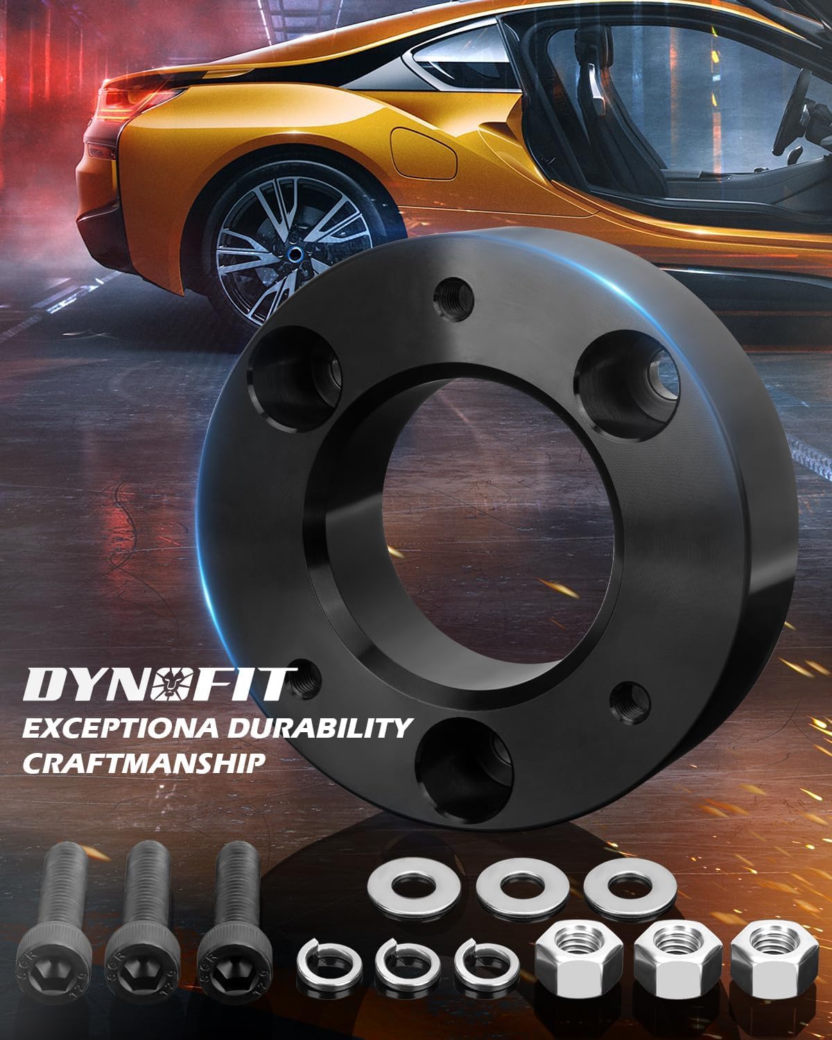 dynofit installed on F150 front showing increased tire clearance and stance