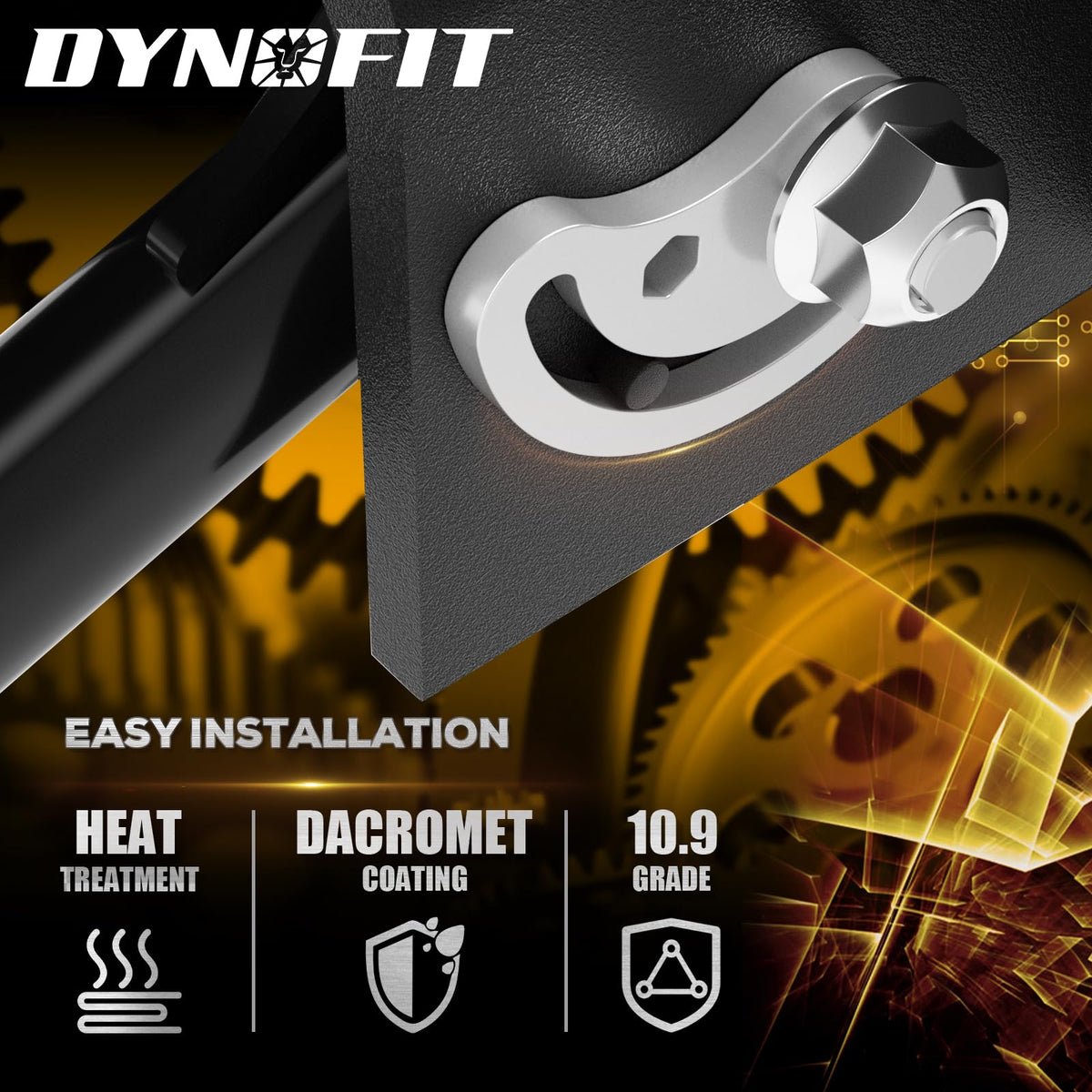 dynofit installed on upper control arm demonstrating secure fitment