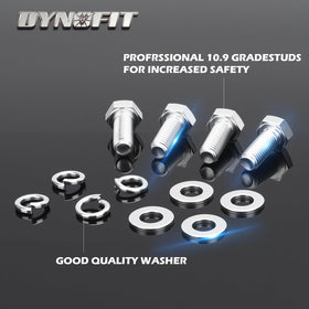 dynofit spacers installed on a truck front strut demonstrating improved clearance and balanced stance