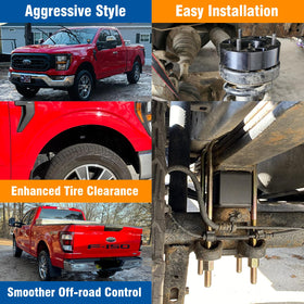 dynofit rear block installed under F-150 maintaining driveline geometry