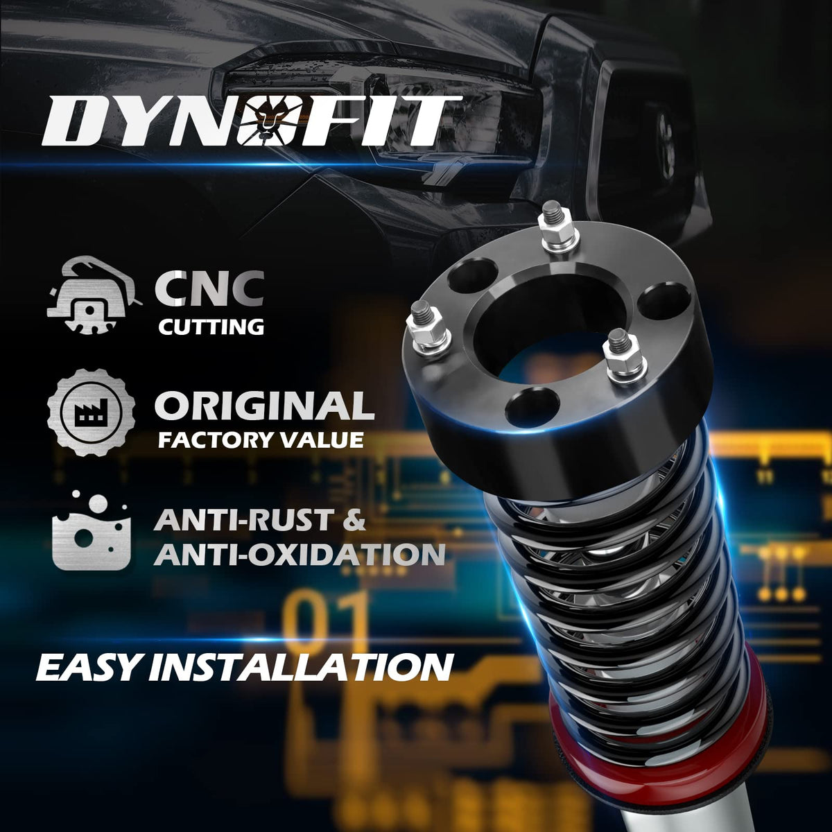 dynofit F-150 off-road lifestyle shot demonstrating improved clearance
