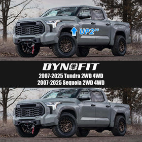 dynofit-equipped truck driving off-road illustrating improved ground clearance and confident handling