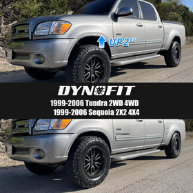 dynofit-equipped truck in off-road setting showing increased clearance