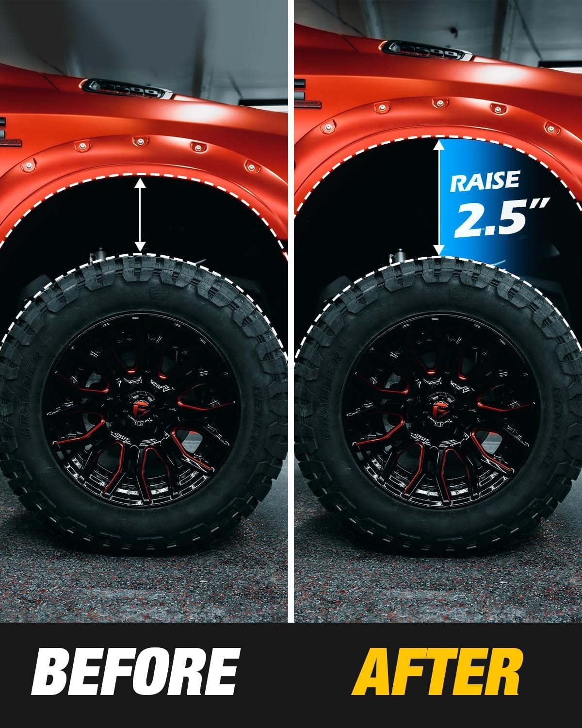 dynofit packaging with all included spacers, bolts and instructions for easy install