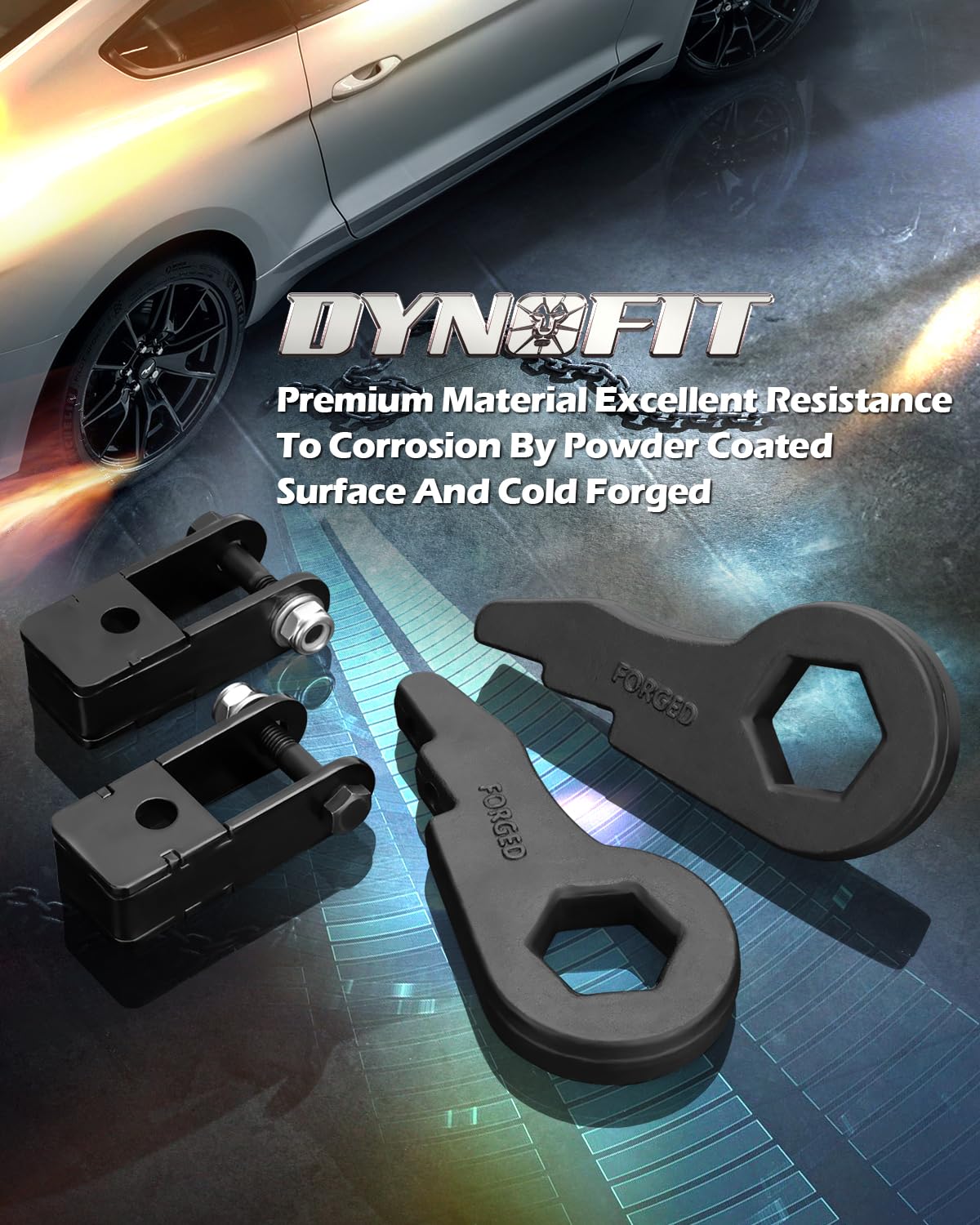 dynofit powder-coated finish close-up resisting corrosion and wear
