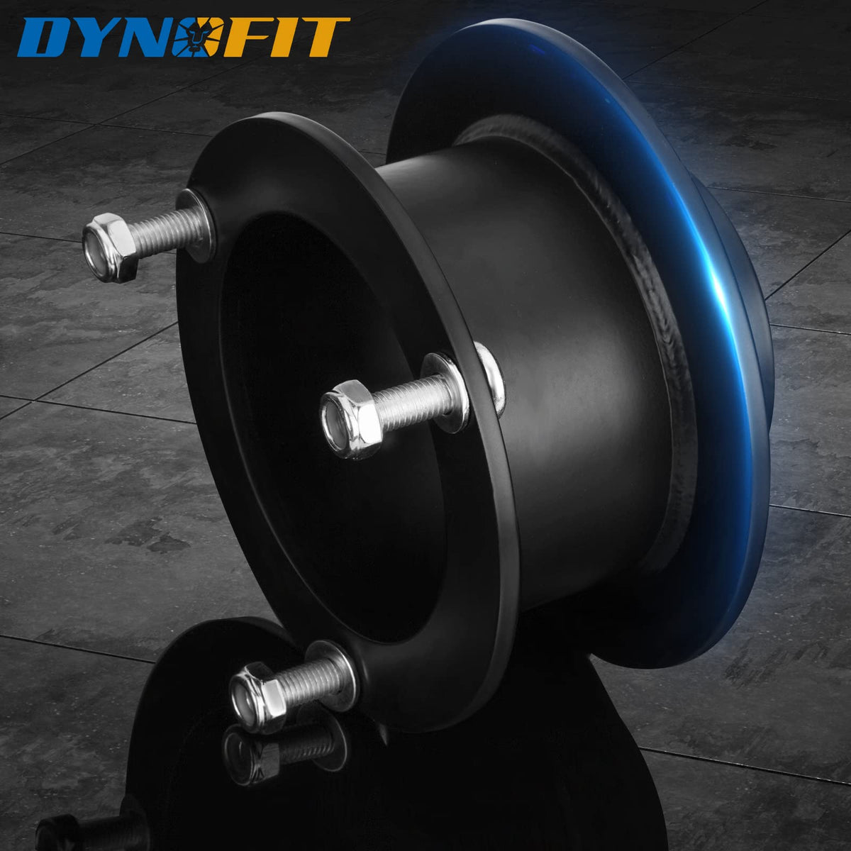 dynofit spacer beside ruler showing thickness for accurate 3-inch increase
